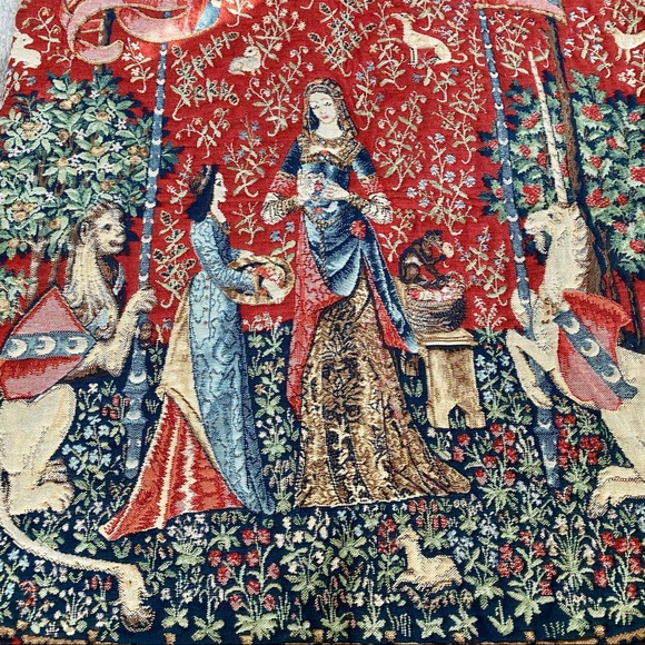 The Lady and the Unicorn Tapestry Wall Hanging - Picture 4 of 5